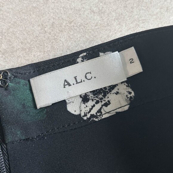 A.L.C. Floral Print Bell Pencil Skirt in Black ASO Spencer Hastings - Picture 7 of 11